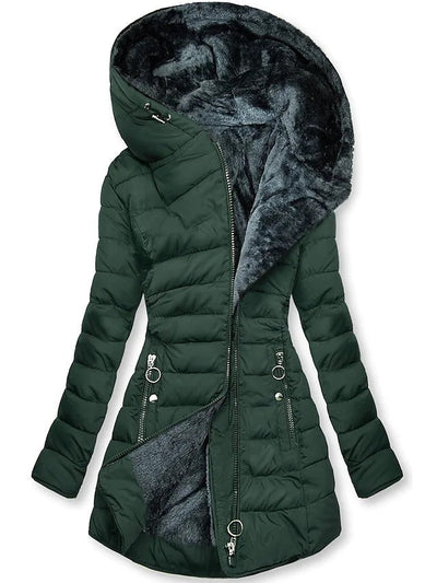 Hjorda | Women's plush hooded coat in winter style