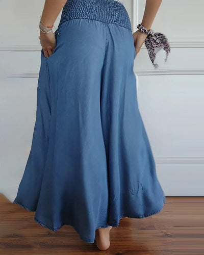 Chloe | Wide trousers with elasticated waistband
