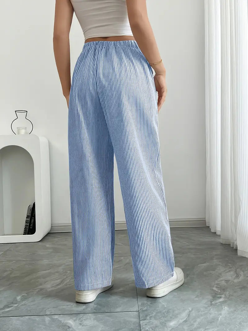 Alina | Elegant striped trousers with pockets