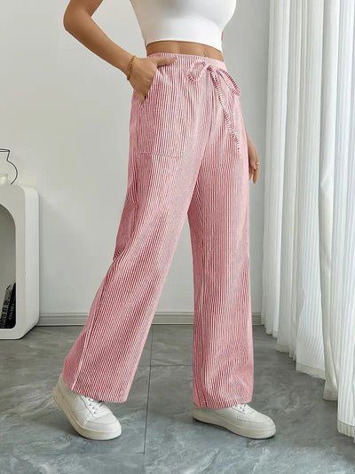 Alina | Elegant striped trousers with pockets
