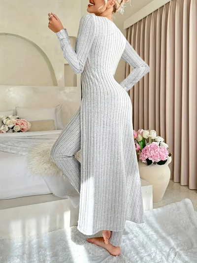Clara | Elegant ribbed two-piece women's set