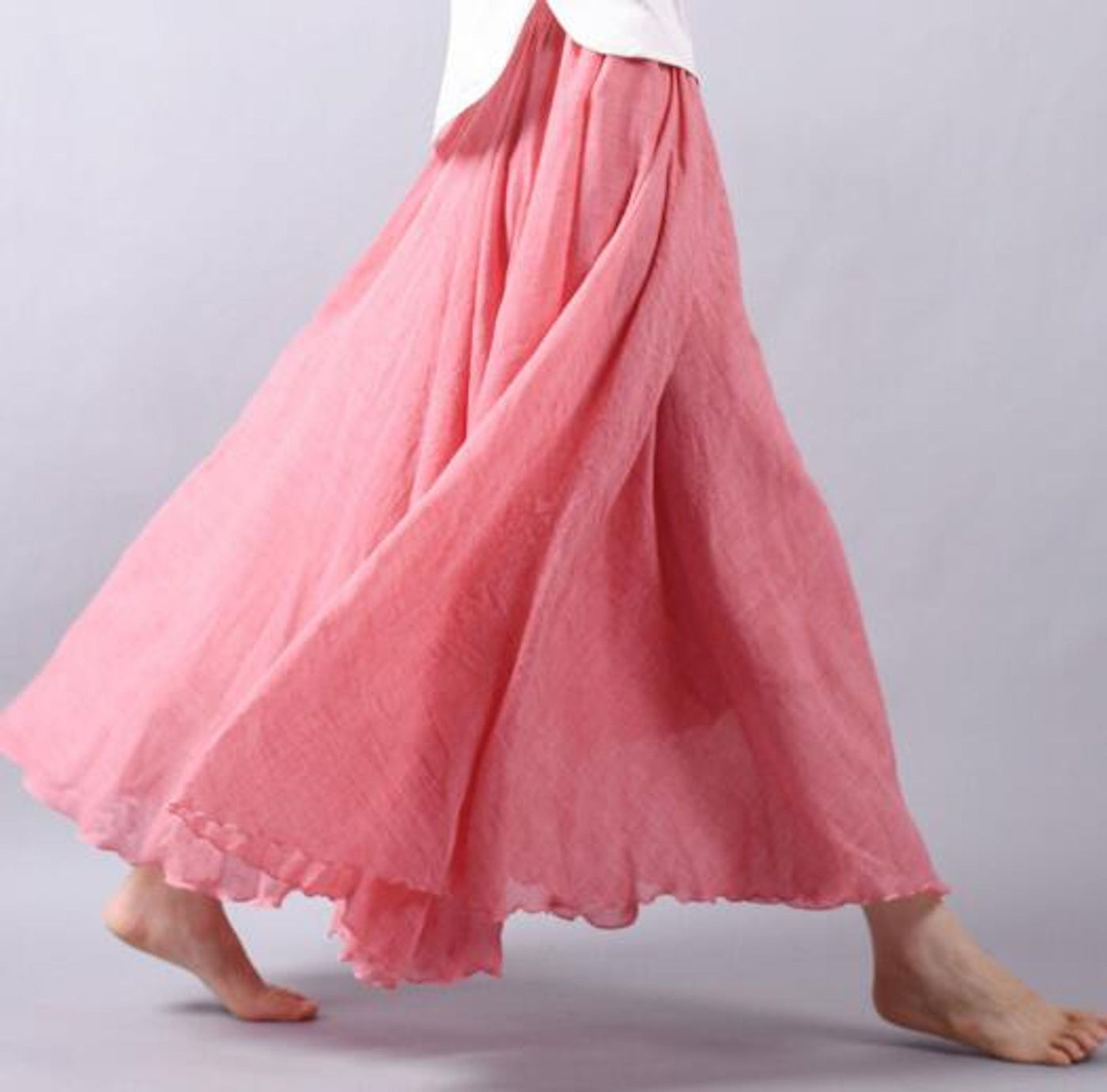 Ellery | Long breathable skirt in pure linen