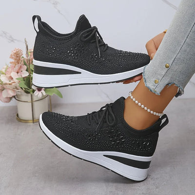Elena | Orthopaedic trainers with rhinestones