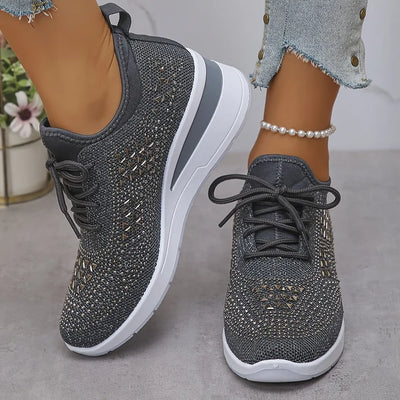Elena | Orthopaedic trainers with rhinestones