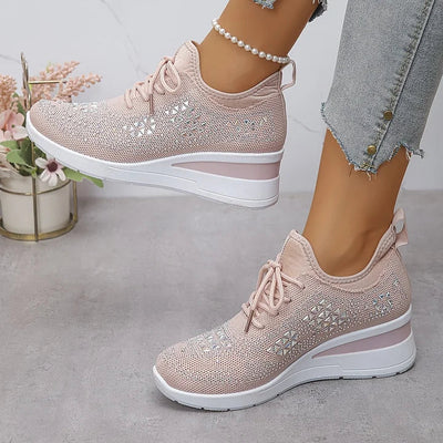 Elena | Orthopaedic trainers with rhinestones