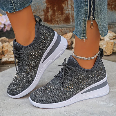 Elena | Orthopaedic trainers with rhinestones