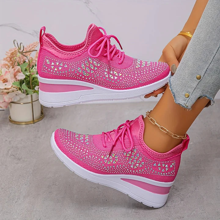 Elena | Orthopaedic trainers with rhinestones