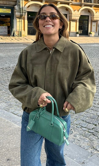 Lina | Stylish suede jacket for women in a pilot look