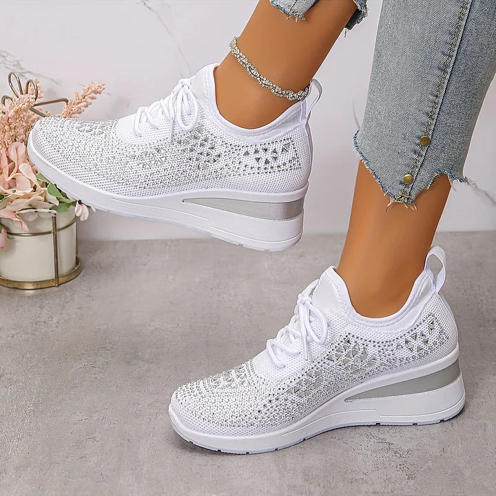 Elena | Orthopaedic trainers with rhinestones