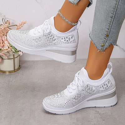 Elena | Orthopaedic trainers with rhinestones