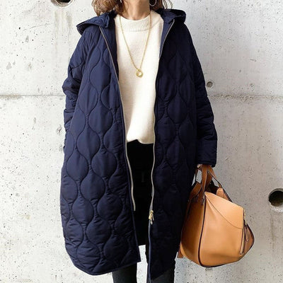 Bivdi | Warm women's quilted coat with hood