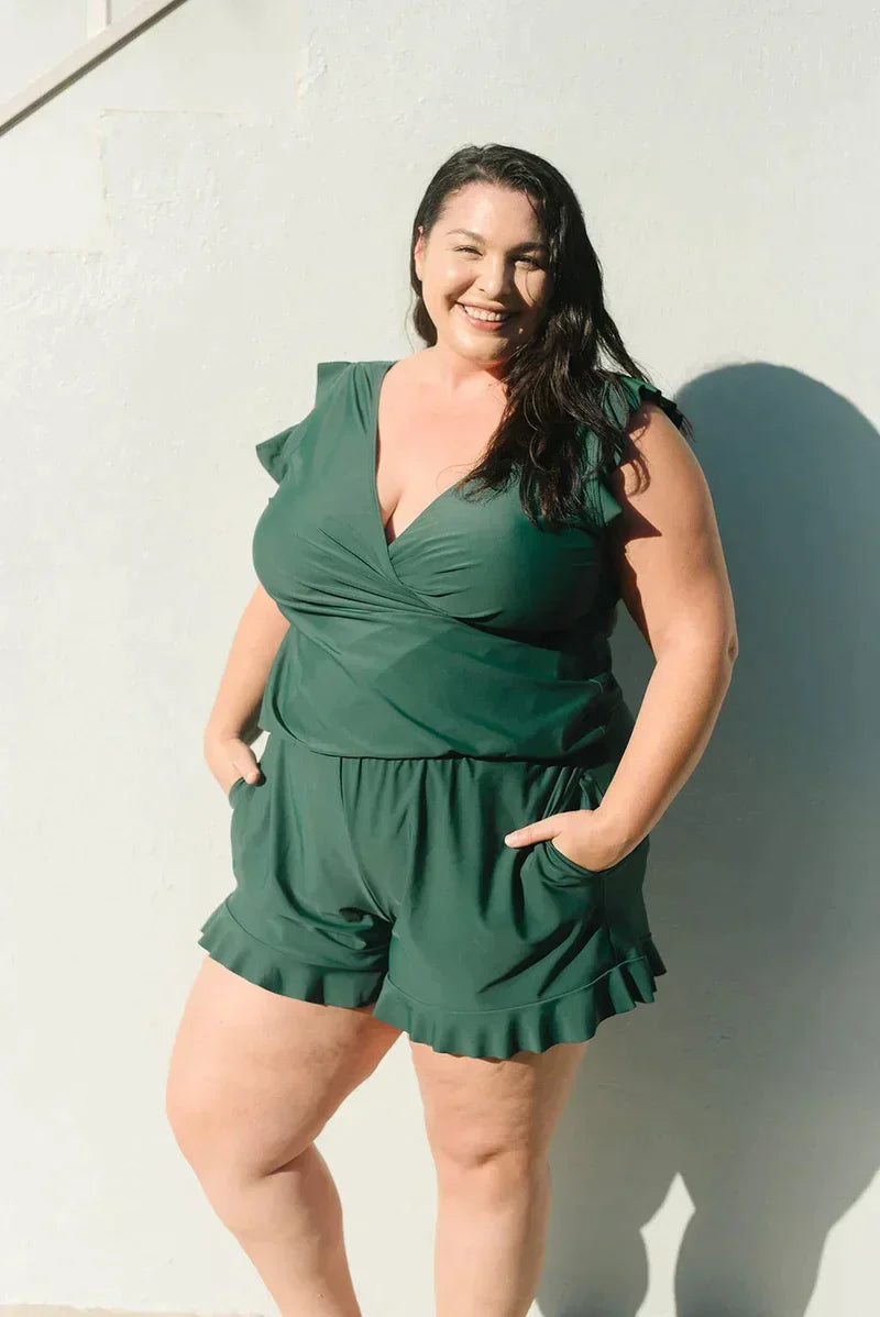 Swimming costume with integrated bra for perfect support