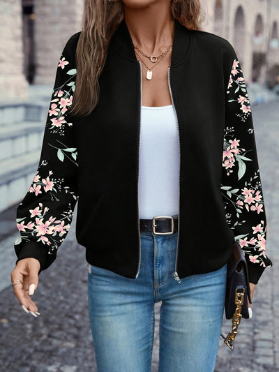 Leona | Floral bomber jacket in a trendy design