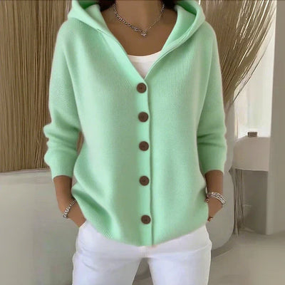 Amira | Trendy cardigan with hood in a modern look