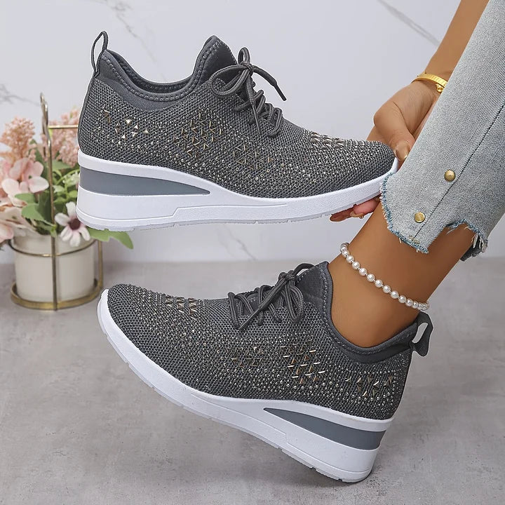 Elena | Orthopaedic trainers with rhinestones