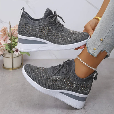 Elena | Orthopaedic trainers with rhinestones