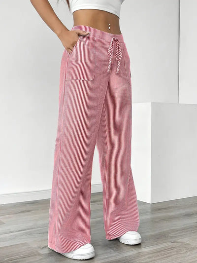 Alina | Elegant striped trousers with pockets