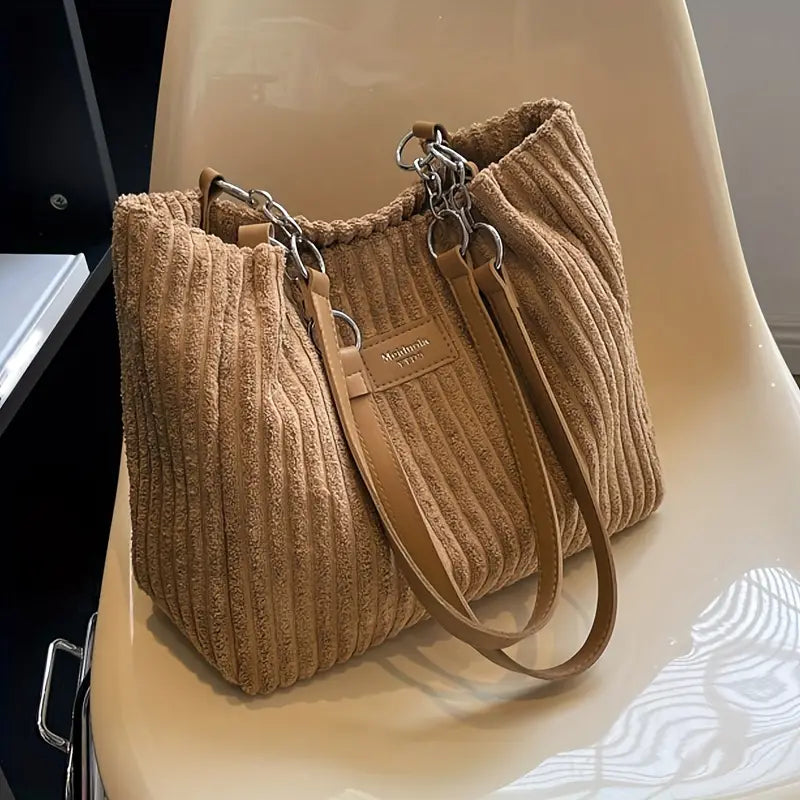 Olivia | Luxury corduroy everyday tote bag