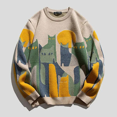 Unisex cat jumper with cute design and comfort