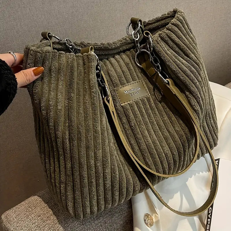 Olivia | Luxury corduroy everyday tote bag
