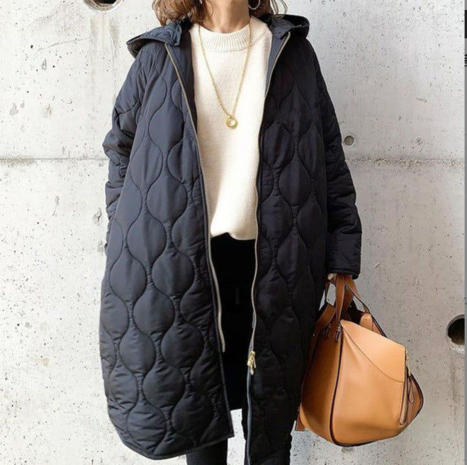 Bivdi | Warm women's quilted coat with hood