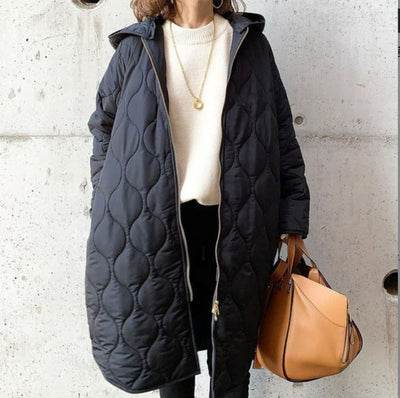 Bivdi | Warm women's quilted coat with hood