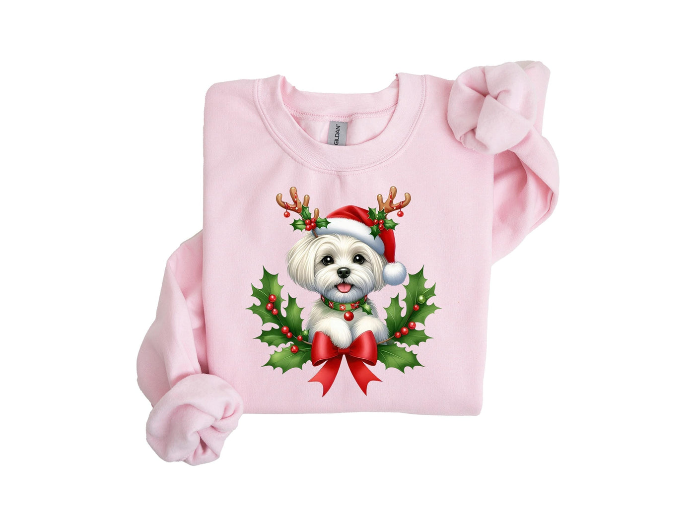 Christmas jumper for dogs with Maltese motif