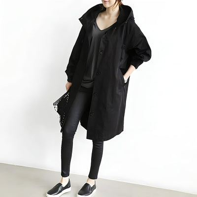 Clara | Relaxed Hooded Trench Coat for Women