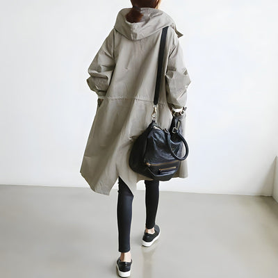 Clara | Relaxed Hooded Trench Coat for Women