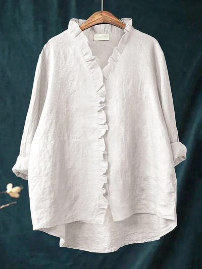 ELLA | Women's ruffle shirt with soft fabric