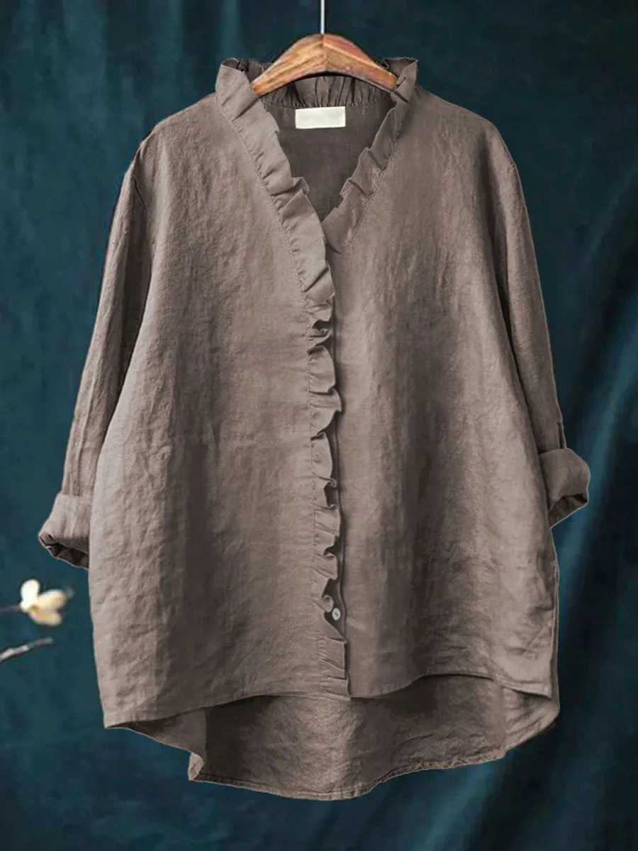 ELLA | Women's ruffle shirt with soft fabric