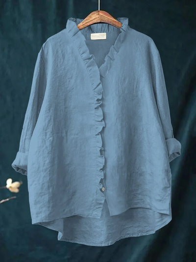 ELLA | Women's ruffle shirt with soft fabric