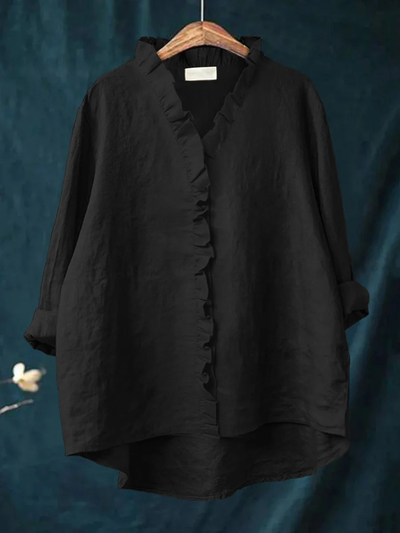 ELLA | Women's ruffle shirt with soft fabric