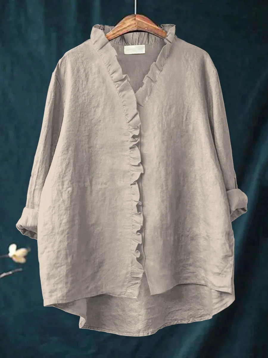 ELLA | Women's ruffle shirt with soft fabric
