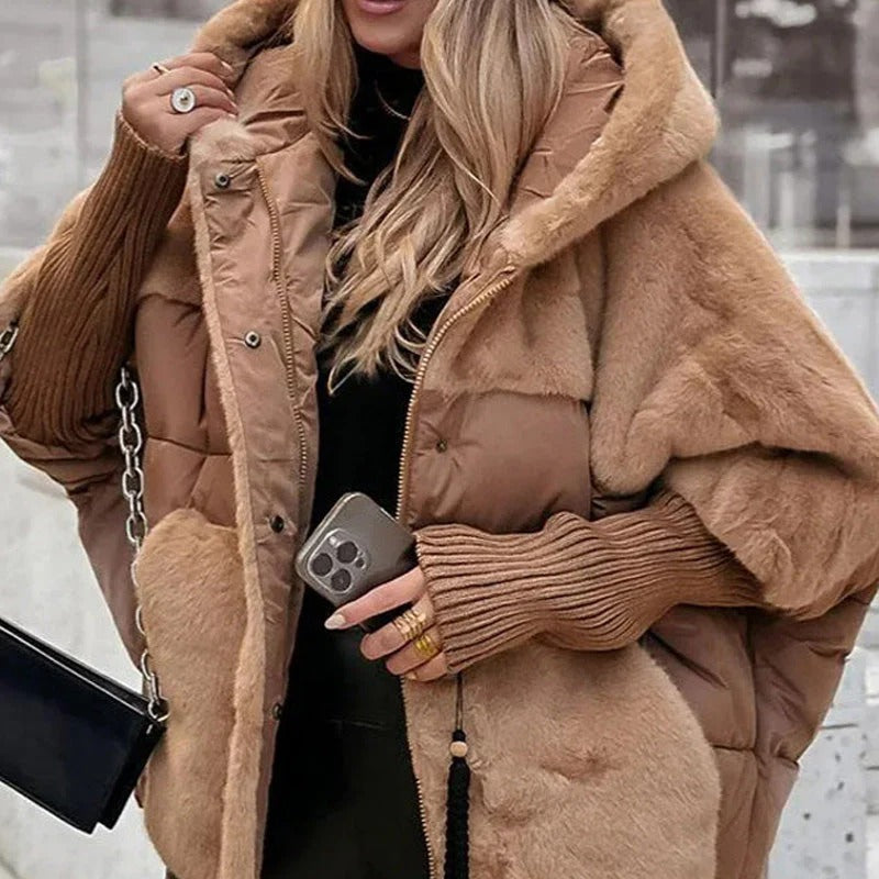 Theresa | Elegant women's winter jacket with fur hood