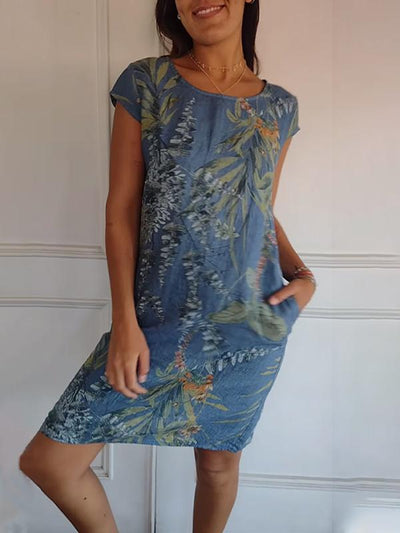 Annelinne | Comfortable dress with round neckline