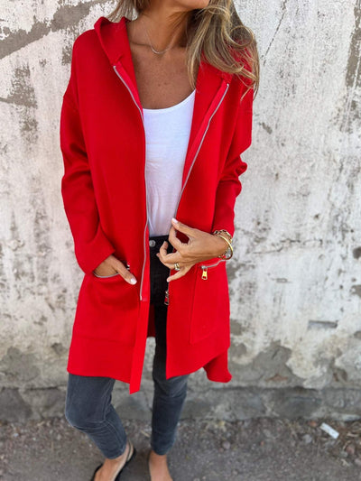 Strong | Hooded jacket with zip and comfort