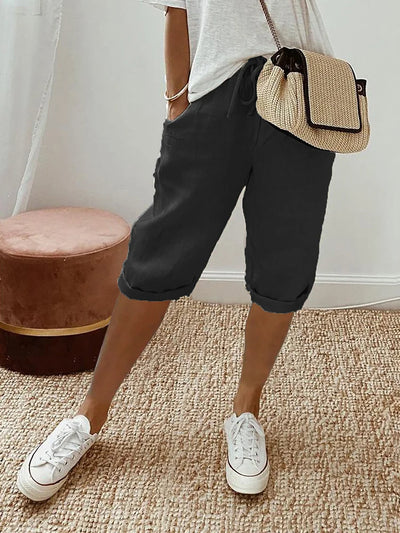 Lena | Cotton Linen Ladies Shorts