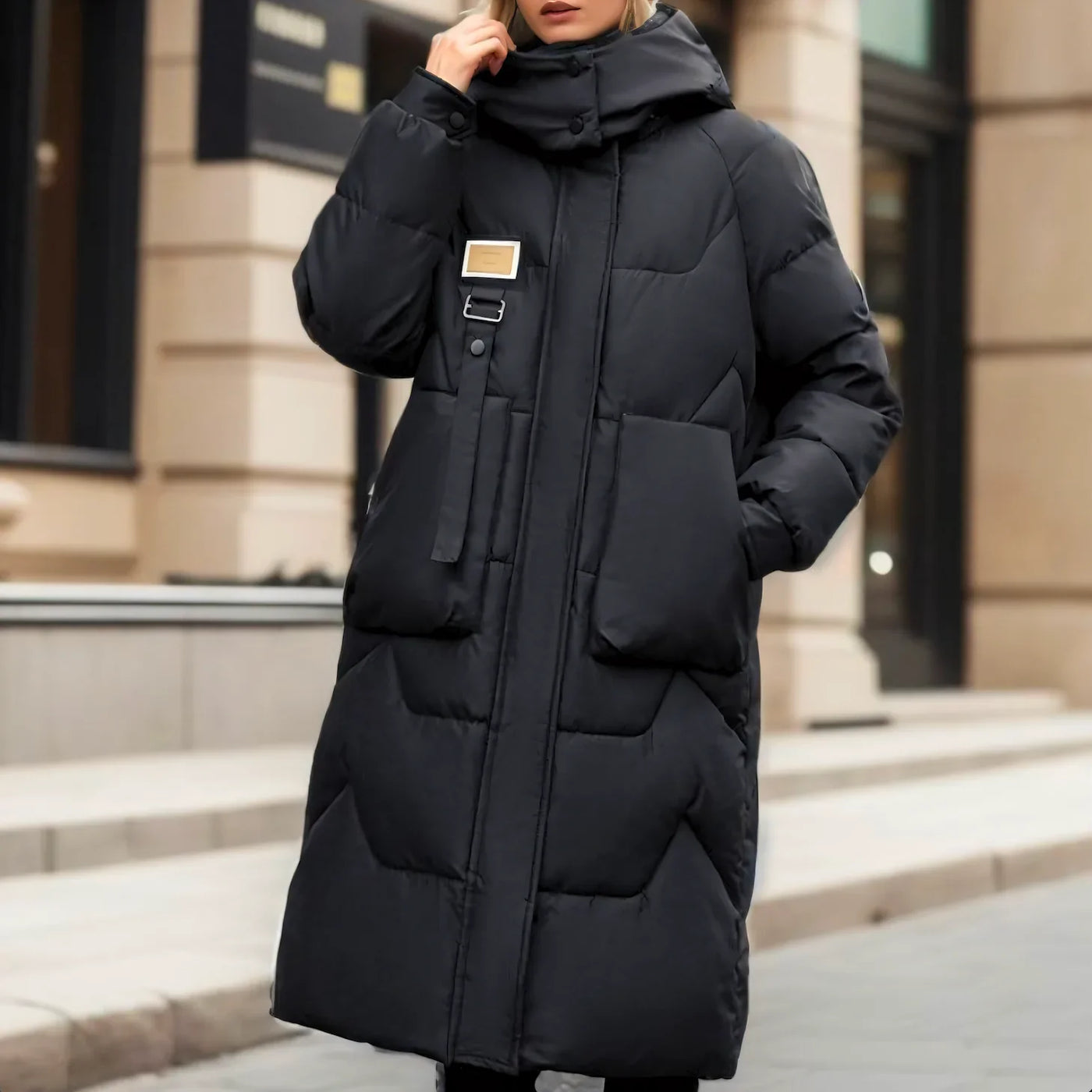 JADY LONG PUFFER JACKET WITH WARM FILLING