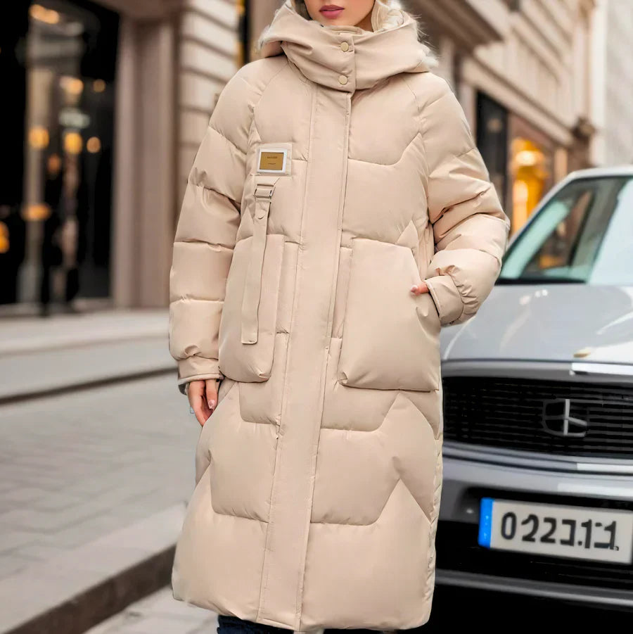 JADY LONG PUFFER JACKET WITH WARM FILLING