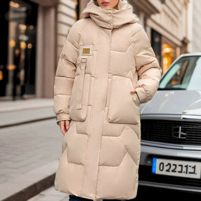 JADY LONG PUFFER JACKET WITH WARM FILLING