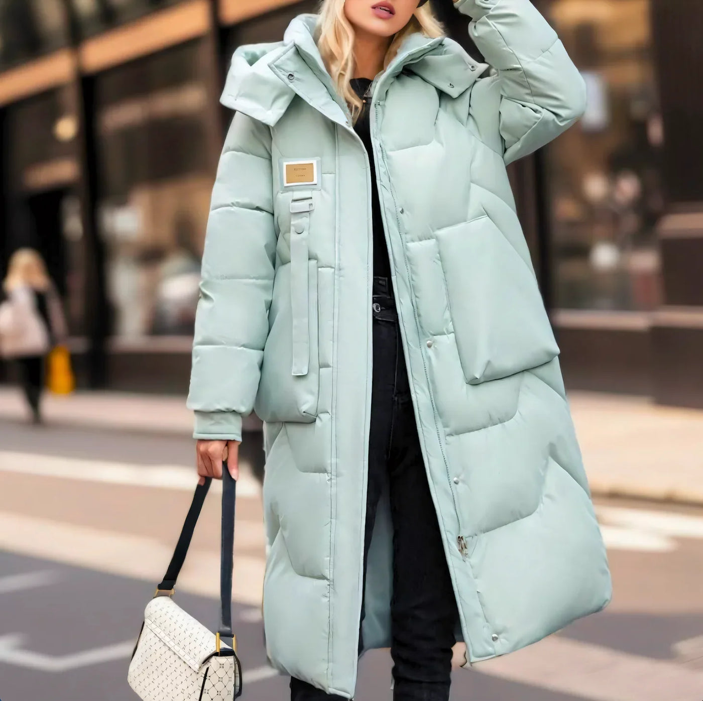 JADY LONG PUFFER JACKET WITH WARM FILLING