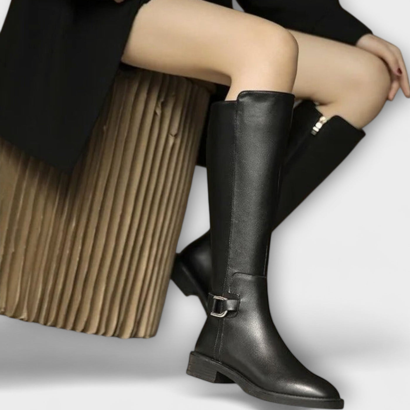Helena | Fashionable knee-high leather boots for women modern