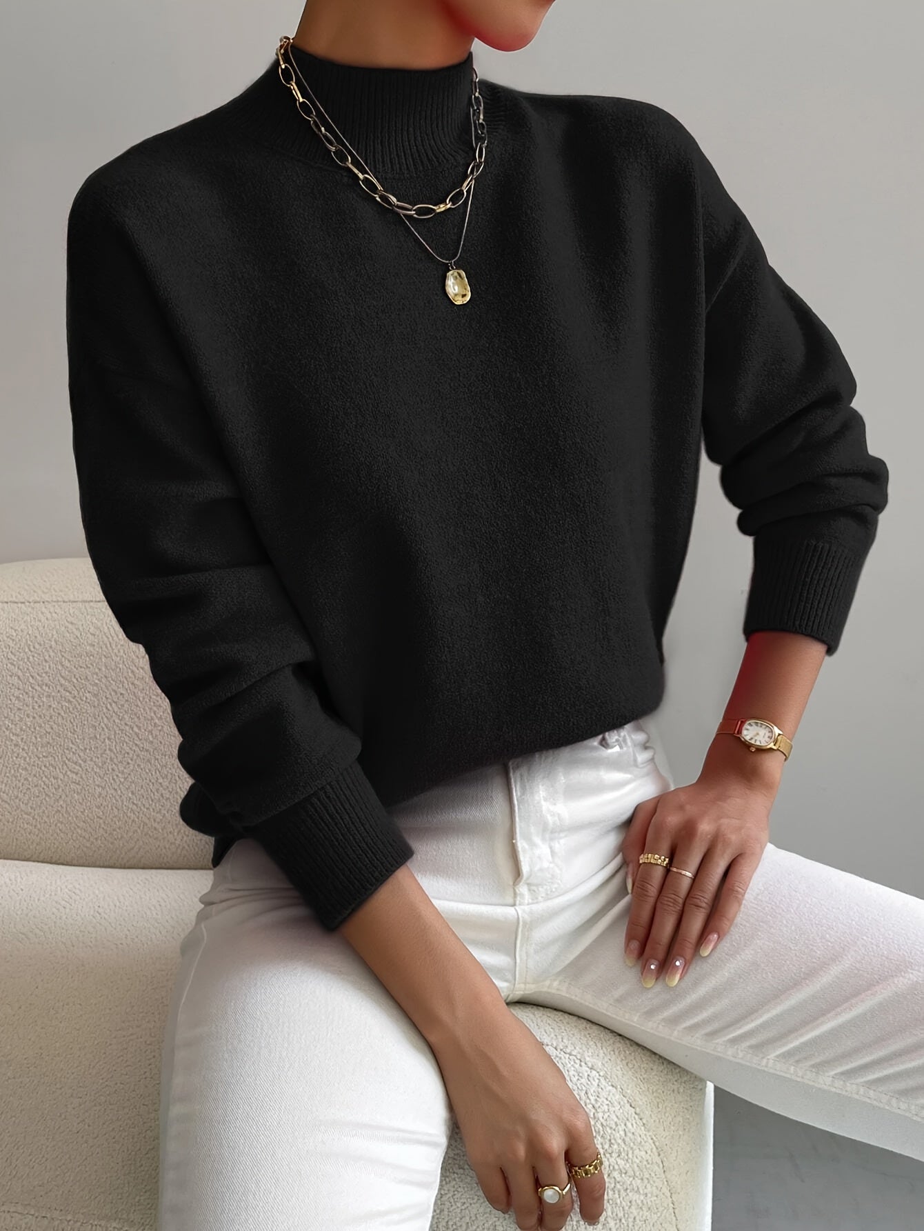 Helena | Elegant women's turtleneck jumper modern