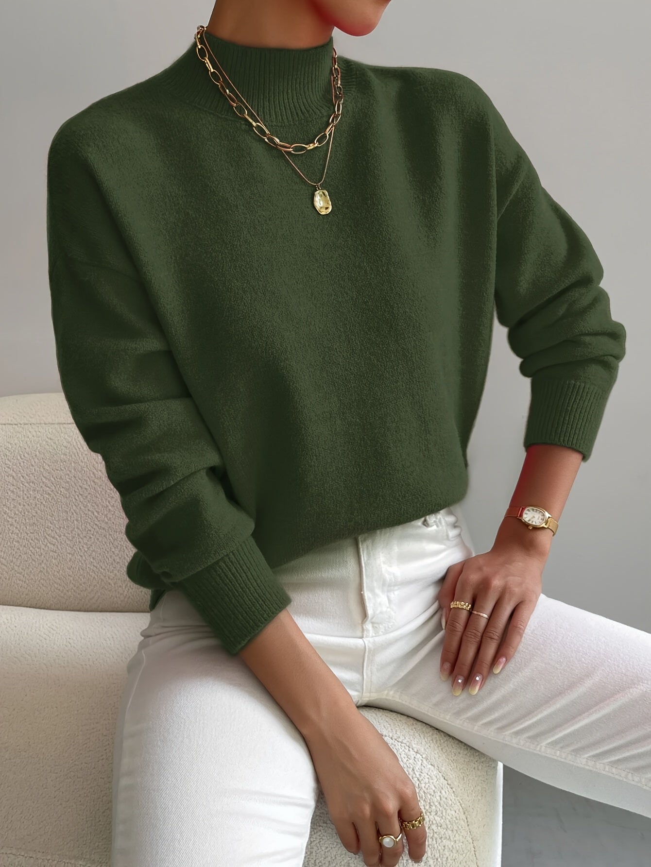 Helena | Elegant women's turtleneck jumper modern