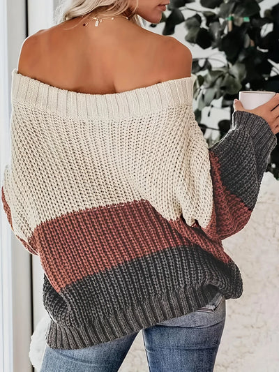 Karyll | Effortless style Chic comfort Off-the-shoulder knitted jumper