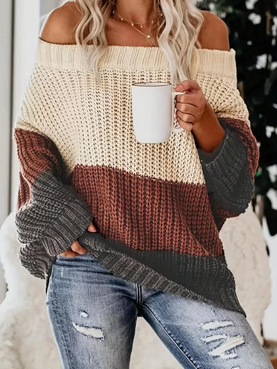 Karyll | Effortless style Chic comfort Off-the-shoulder knitted jumper