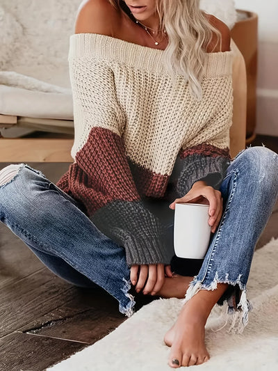 Karyll | Effortless style Chic comfort Off-the-shoulder knitted jumper