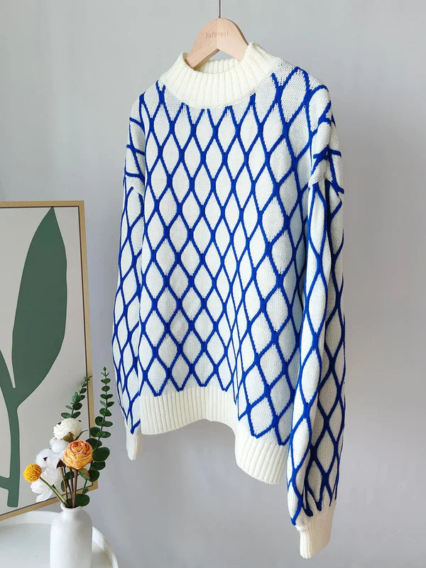 Elsa | Checked jumper for cosy winter evenings