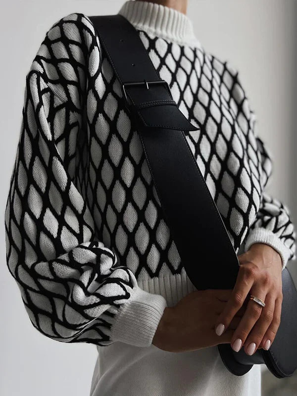 Elsa | Checked jumper for cosy winter evenings